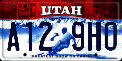 UT license plate A129HO