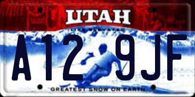 UT license plate A129JF