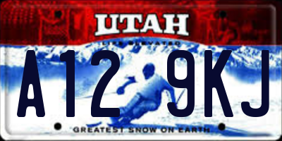 UT license plate A129KJ
