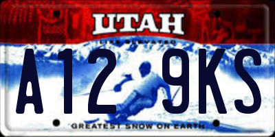 UT license plate A129KS