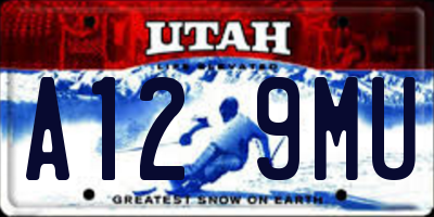 UT license plate A129MU