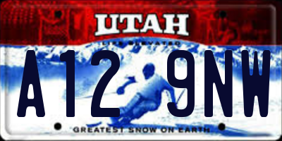 UT license plate A129NW