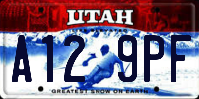 UT license plate A129PF