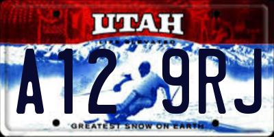 UT license plate A129RJ