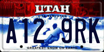 UT license plate A129RK
