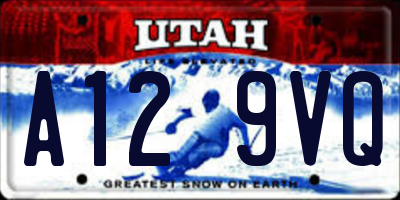 UT license plate A129VQ