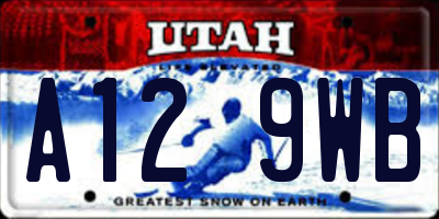 UT license plate A129WB