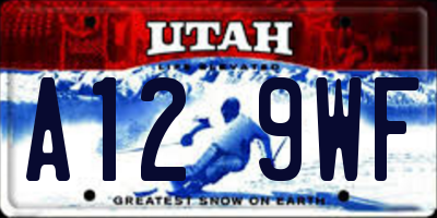 UT license plate A129WF