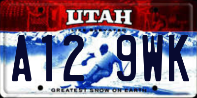 UT license plate A129WK