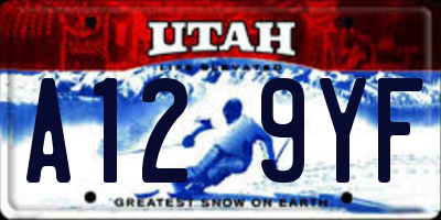 UT license plate A129YF