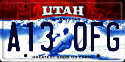 UT license plate A130FG