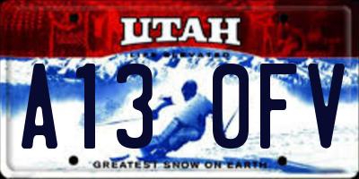 UT license plate A130FV