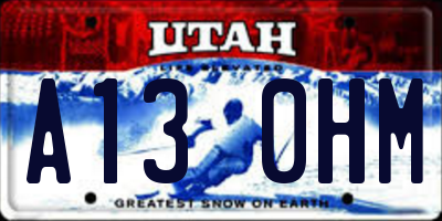UT license plate A130HM