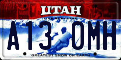 UT license plate A130MH