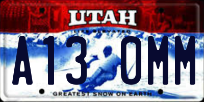 UT license plate A130MM