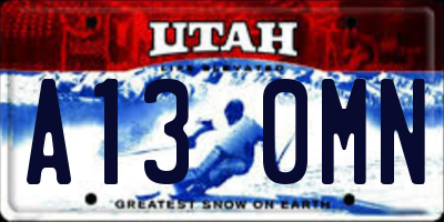 UT license plate A130MN