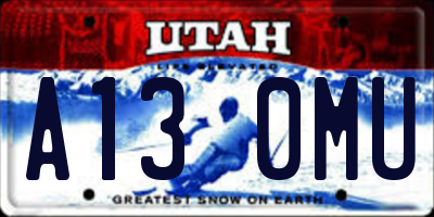 UT license plate A130MU