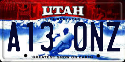UT license plate A130NZ