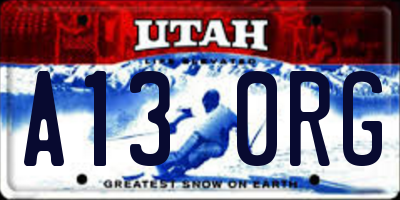 UT license plate A130RG