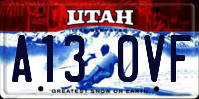 UT license plate A130VF