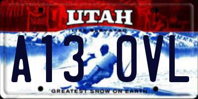 UT license plate A130VL