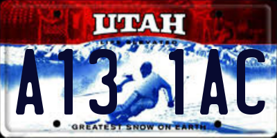 UT license plate A131AC