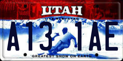 UT license plate A131AE