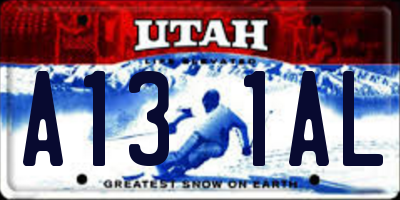 UT license plate A131AL