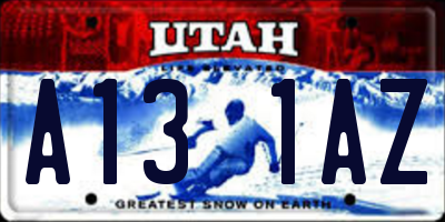 UT license plate A131AZ