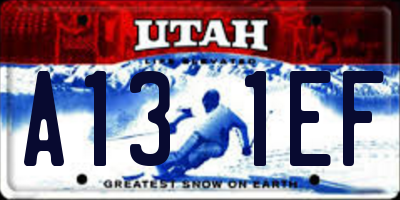 UT license plate A131EF