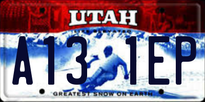 UT license plate A131EP
