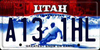 UT license plate A131HL