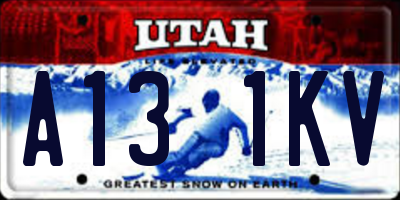 UT license plate A131KV