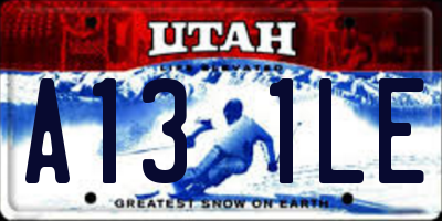 UT license plate A131LE