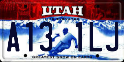 UT license plate A131LJ