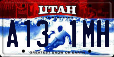 UT license plate A131MH
