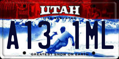UT license plate A131ML