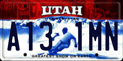 UT license plate A131MN