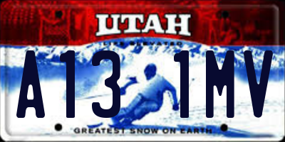UT license plate A131MV