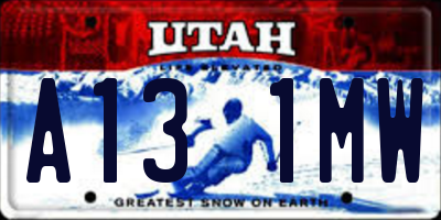 UT license plate A131MW