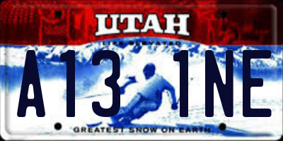 UT license plate A131NE