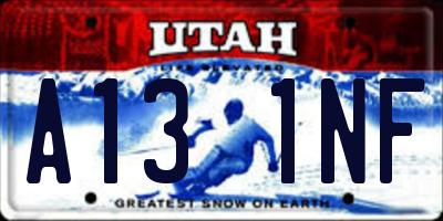 UT license plate A131NF