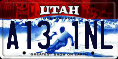 UT license plate A131NL