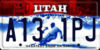 UT license plate A131PJ