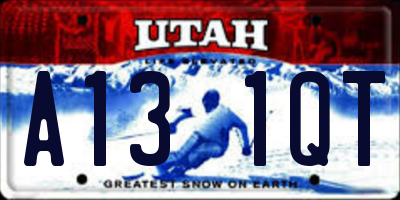 UT license plate A131QT