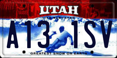 UT license plate A131SV