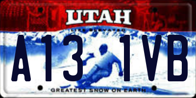 UT license plate A131VB