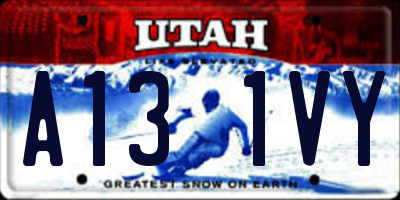 UT license plate A131VY