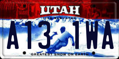 UT license plate A131WA