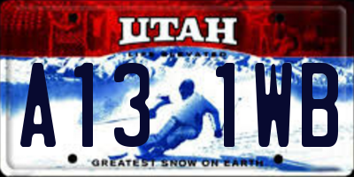 UT license plate A131WB